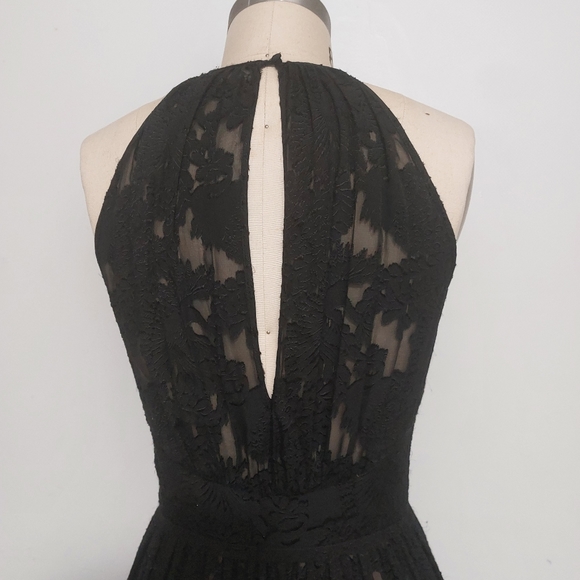 L'Agence Black Burnout Silk Maxi Dress - Picture 5 of 8